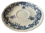 Vorschaubild 1 von Untertasse Unterteller Porzellan Weiß Blau Klassisch Blumenmuster