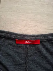 Vorschaubild 4 von Langarmshirt Damen Gr. 32/XXS Grau Basic V-Ausschnitt