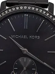 Vorschaubild 4 von Damenuhr MK-3566 Edelstahl Schwarz Strass Elegant