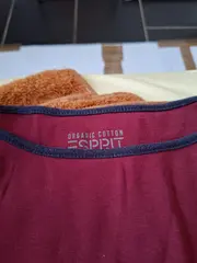 Vorschaubild 2 von Damen Langarmshirt Gr. S Rot Organic Cotton Maritim Streifen