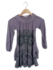 Vorschaubild 1 von Kinder Freizeitkleid Gr. 122 Grau Eule Casual Viskose