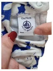 Vorschaubild 3 von Sommerkleid Mädchen Gr. 74 Blau Blumenmuster Baumwolle