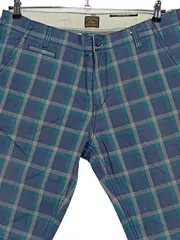 Vorschaubild 3 von Herren Shorts kariert Blau Gr. L W33 Baumwolle Casual