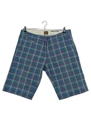 Vorschaubild 1 von Herren Shorts kariert Blau Gr. L W33 Baumwolle Casual