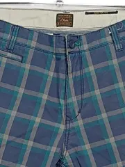 Vorschaubild 4 von Herren Shorts kariert Blau Gr. L W33 Baumwolle Casual