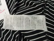 Vorschaubild 3 von Damen A-Linienrock Gr. 40/L Schwarz Gestreift Klassisch Casual