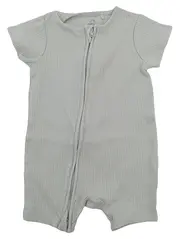 Vorschaubild 1 von Baby Body Strampler Kurzarm Reißverschluss Grün Gr. 9-12 Monate