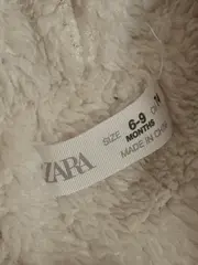 Vorschaubild 2 von Baby Strickjacke mit Kapuze Gr. 74 Beige Wolle Knöpfe