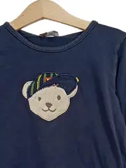 Vorschaubild 2 von Kinder Langarmshirt Gr. 122 Blau Teddybär Applikation Casual