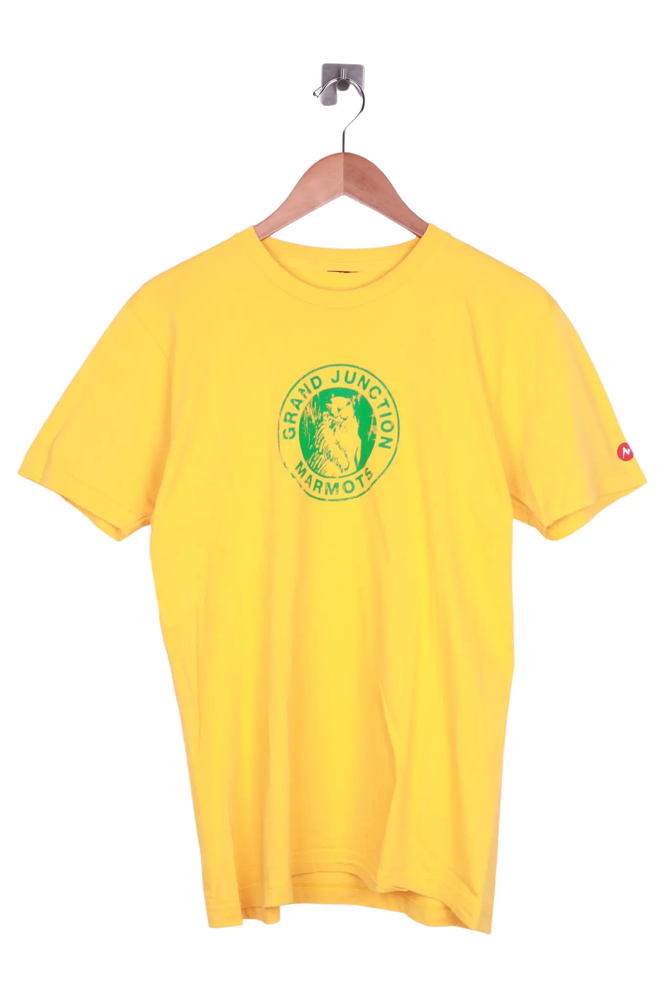 MARMOT Herren T-Shirt Gelb S/44 Logo-Print Casual Sportlich