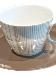Vorschaubild 2 von Thomas Kaffeetasse Untertasse Porzellan Beige Gestreift Modern 7cm