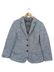 Vorschaubild 1 von Damen Blazer Gr. 38/M Blau Meliert Klassisch Business