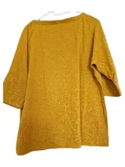 Vorschaubild 3 von Damen Bluse Gr. 40 Gelb Casual Baumwolle Polyester Viskose