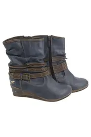 Vorschaubild 1 von Stiefelette Kinder Mädchen Blau Gr. 33 Casual Vintage Reißverschluss