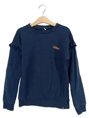 Vorschaubild 1 von Mädchen Sweatshirt Blau Gr. 122/128 Langarm Rüschen