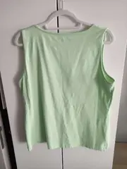 Vorschaubild 2 von Damen Top Shirt Gr. 42 XL Grün Casual mit Strass