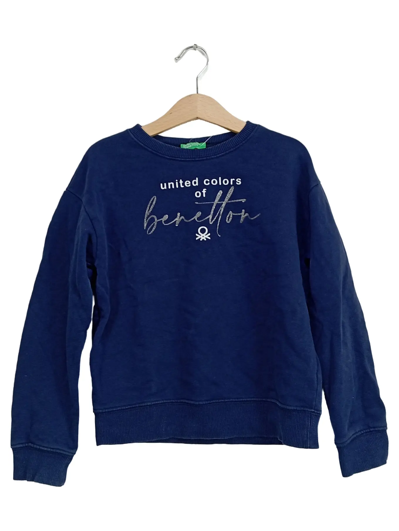 UNITED COLORS OF BENETTON Kinder Sweatshirt Blau Gr. 128 Logo