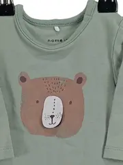 Vorschaubild 3 von Baby Langarmshirt Kinder Gr. 50 Grün mit Bärenmotiv