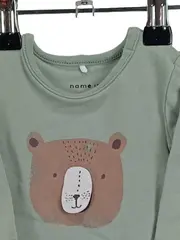 Vorschaubild 4 von Baby Langarmshirt Kinder Gr. 50 Grün mit Bärenmotiv