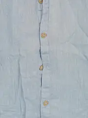 Vorschaubild 4 von Kinder Freizeithemd Leinen Blau Gr. 110 Casual Langarm