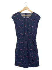 Vorschaubild 1 von Damen Blusenkleid Papageienmuster Gr. 34/XS Casual Mehrfarbig