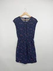 Vorschaubild 2 von Damen Blusenkleid Papageienmuster Gr. 34/XS Casual Mehrfarbig