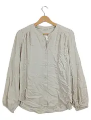 Vorschaubild 1 von Damen Bluse Langarm Beige Gr. 34/XS Casual Viskose