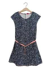 Vorschaubild 1 von Kinder Sommerkleid Gr. 140 Blau gepunktet Mädchen Kleid Casual