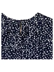 Vorschaubild 2 von Kinder Sommerkleid Gr. 140 Blau gepunktet Mädchen Kleid Casual