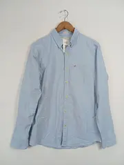 Vorschaubild 2 von Herren Business Hemd Gestreift Blau Gr. M