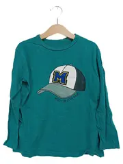 Vorschaubild 1 von Kinder Langarmshirt Blau Gr. 122 mit Baseball Cap Motiv Streetwear
