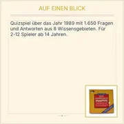 Vorschaubild 2 von Das Jahresquiz 1989 Quizspiel Geschichte 1650 Fragen 2-12 Spieler