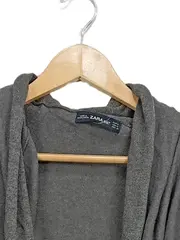 Vorschaubild 3 von Knit Damen Strickjacke Cardigan Grau Gr. M mit Gürtel