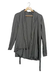 Vorschaubild 1 von Knit Damen Strickjacke Cardigan Grau Gr. M mit Gürtel