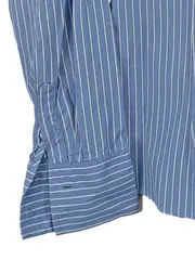 Vorschaubild 3 von Damen Hemdbluse gestreift Gr. 36 Business Blau Baumwolle