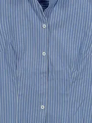 Vorschaubild 2 von Damen Hemdbluse gestreift Gr. 36 Business Blau Baumwolle