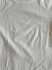 Vorschaubild 2 von Damen Langarmshirt Gr. 36/S Weiß Casual Rippstrick