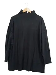 Vorschaubild 1 von Damen Pullover Rollkragen Oversized Schwarz Gr. 32 Basic