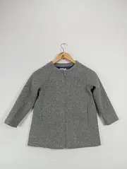 Vorschaubild 2 von Kinder Mädchen Strickjacke Grau Gr. 122 Casual Reißverschluss