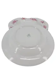 Vorschaubild 2 von Suppenteller Set 4x Porzellan Weiß Blumenmuster 23cm