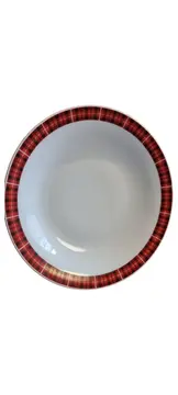 Vorschaubild 1 von Bavaria Porzellan Schüssel Kariert Rot Weiß 23cm