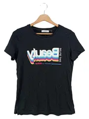 Vorschaubild 1 von Damen T-Shirt Gr. 36/S Schwarz Logo Print Baumwolle Streetwear