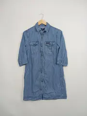 Vorschaubild 2 von Damen Jeanskleid Gr. 36 S Blau Casual Hemdblusenkleid