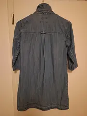 Vorschaubild 3 von Damen Jeanskleid Gr. 36 S Blau Casual Hemdblusenkleid