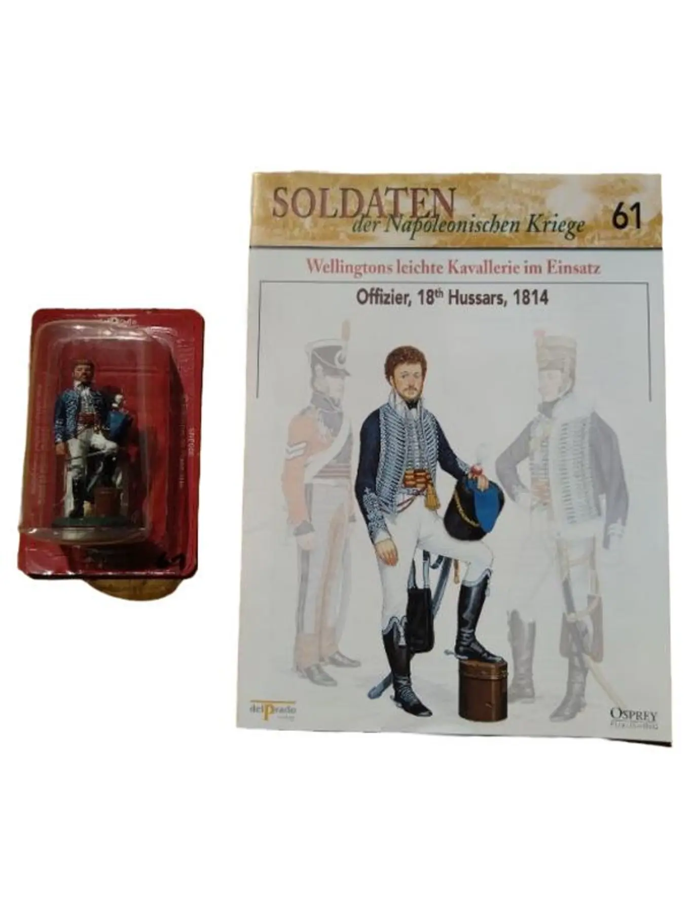 DEL PRADO Soldat Figur Offizier 18th Hussars 1814 Mehrfarbig 7cm