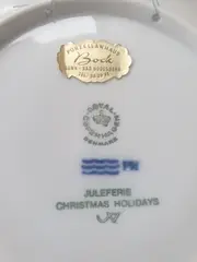 Vorschaubild 2 von Weihnachtsteller 1986 Porzellan Sammelteller Schlitten Blau