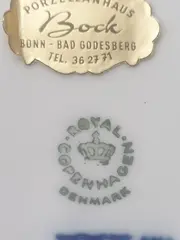 Vorschaubild 4 von Weihnachtsteller 1986 Porzellan Sammelteller Schlitten Blau