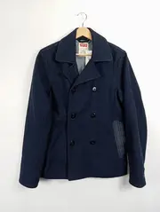Vorschaubild 2 von Herren Winterjacke Pea Coat Gr. 36 Blau Klassisch