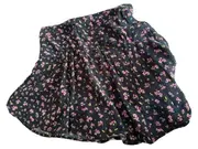 Vorschaubild 4 von Minirock Damen Blumenmuster Schwarz Größe S Viskose Sommerrock