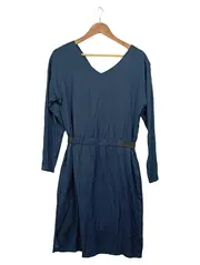 Vorschaubild 1 von Damen Freizeitkleid Gr. S Blau Langarm Strukturmuster Casual